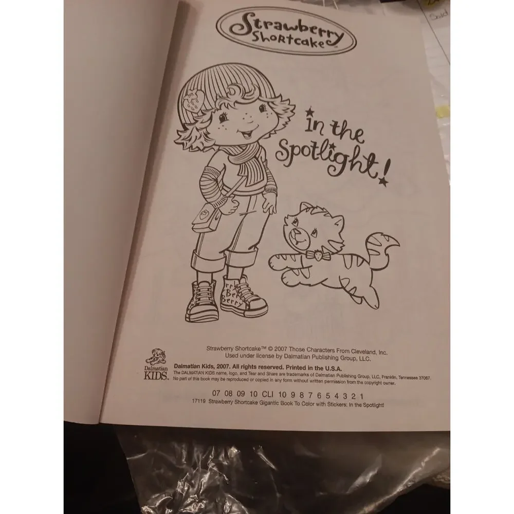 Strawberry Shortcake Gigantic Book to Color with Stickers Y2K Vintage Deadstock